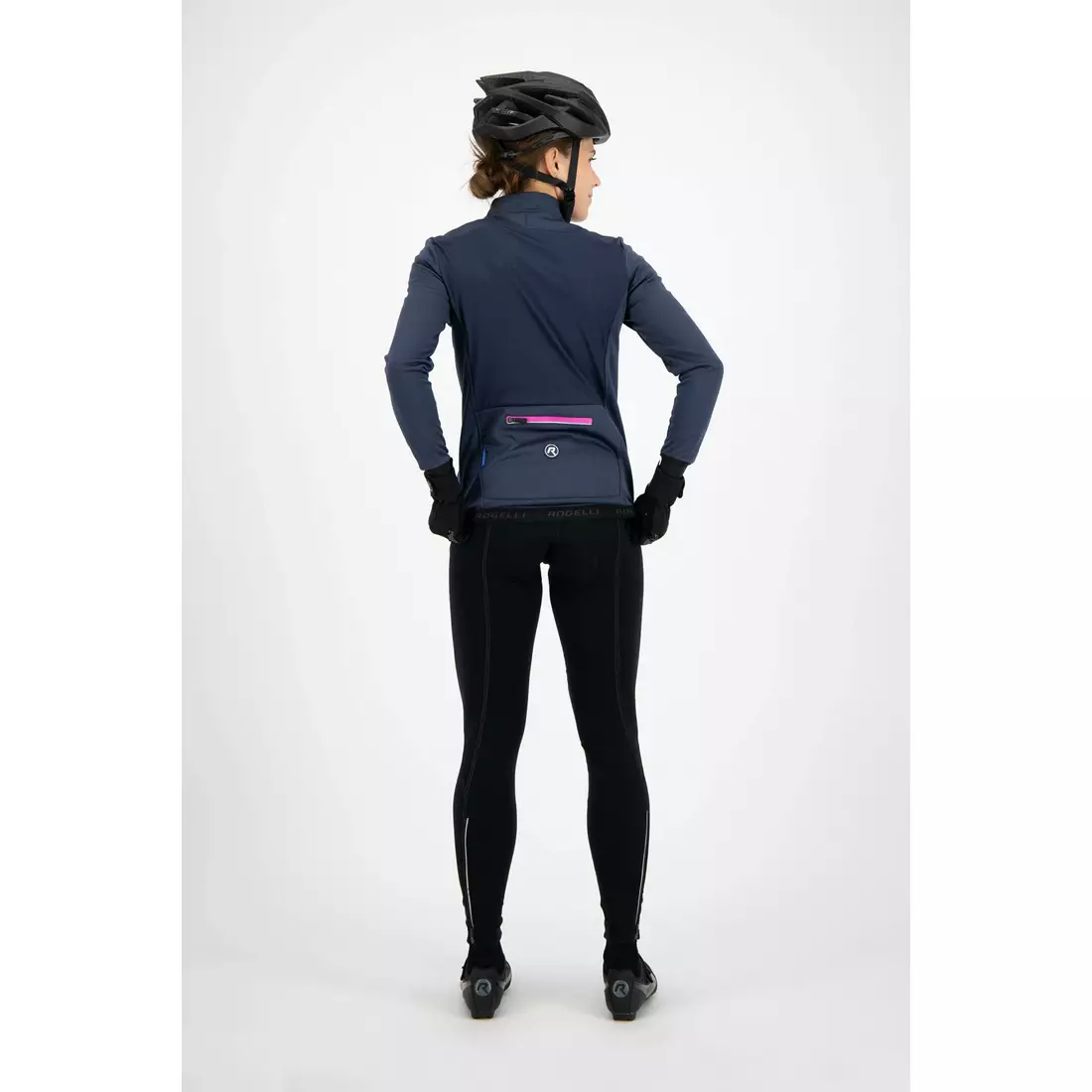 ROGELLI PESARA jachetă de ciclism de iarnă pentru femei, albastru marin și roz