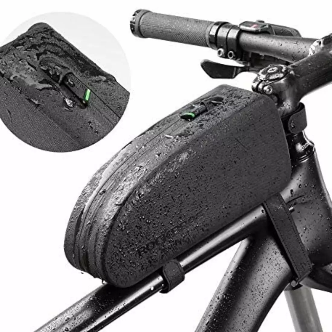 Rockbros geanta de bicicleta rezistenta la apa pentru cadru 1,0l negru AS-019