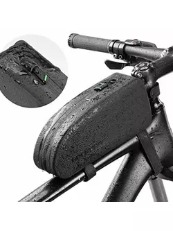 Rockbros geanta de bicicleta rezistenta la apa pentru cadru 1,0l negru AS-019