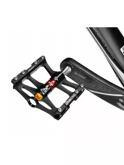 Rockbros pedale cu platformă din aluminiu negru JT410BK