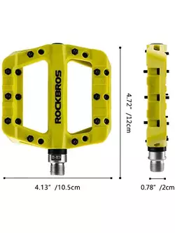 Rockbros pedale de platformă nailon fluor galben 2017-12CGN