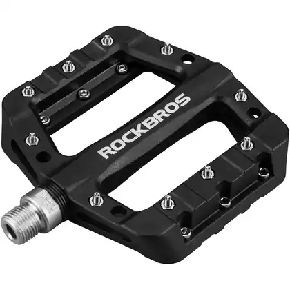 Rockbros pedały rowerowe platformowe nylon czarne 2017-12CBK