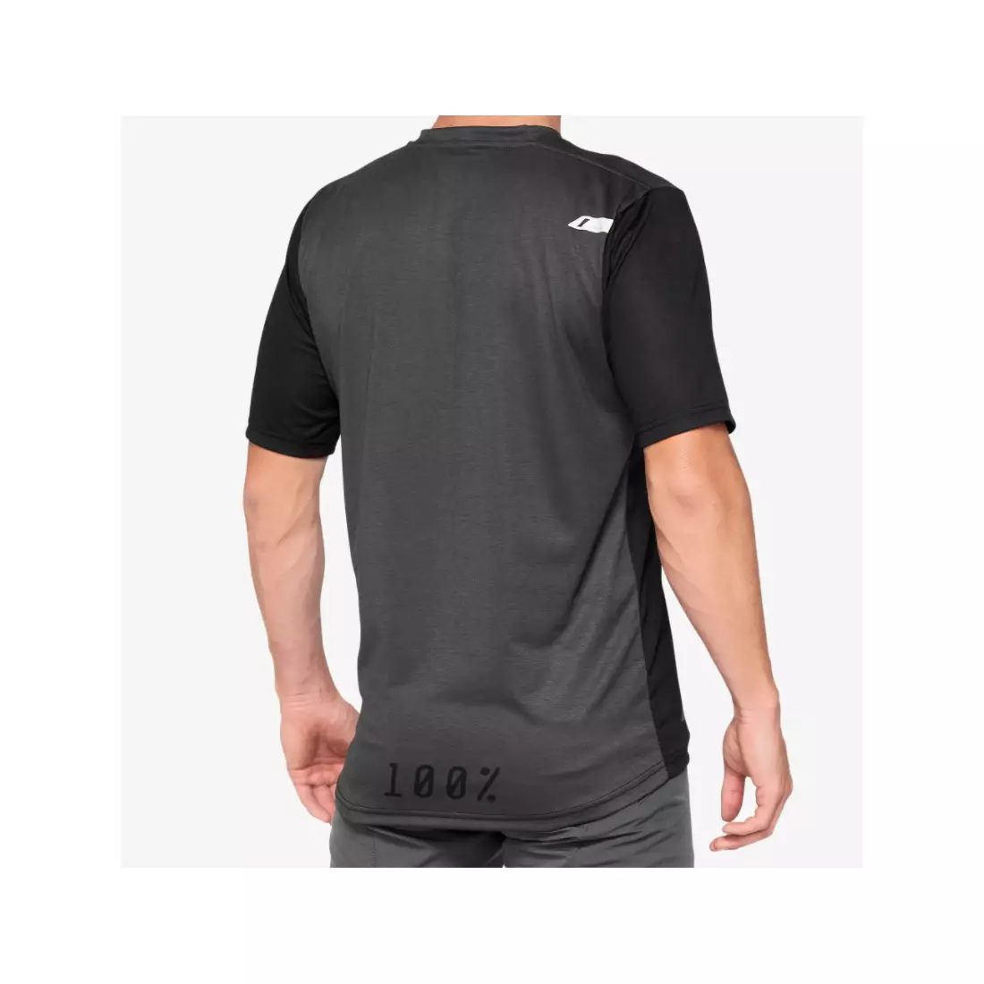 100% AIRMATIC tricou de ciclism pentru bărbați, black charcoal 