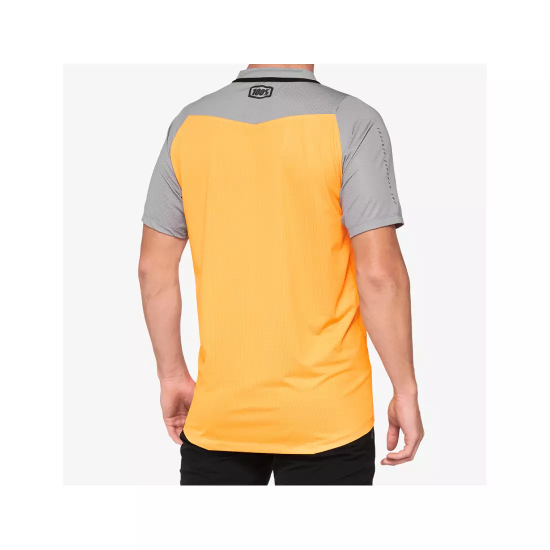 100% CELIUM tricou de ciclism masculin, orange grey 