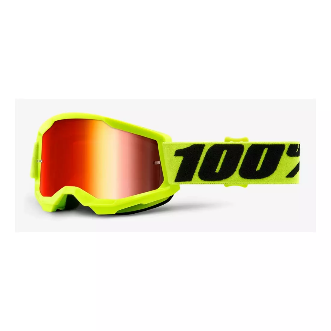 100% Ochelari de protecție pentru bicicletă Junior STRATA 2 JUNIOR (lentile roșii anti-ceață, LT 38%+/-5%) fluo yellow STO-50521-251-04