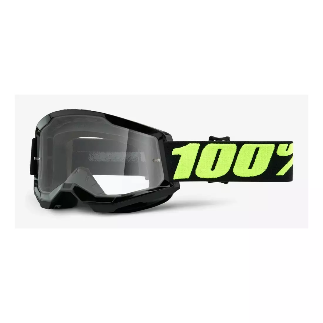 100% Ochelari de protecție pentru bicicletă STRATA 2 (lentile transparente anti-ceață, LT 88%-92%) upsol STO-50421-101-11