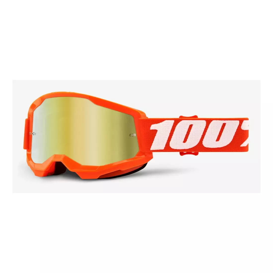 100% Ochelari de protecție pentru bicicletă STRATA 2 (sticlă aurie cu oglinzi Anti-Fog, LT 28%+/-5%) orange STO-50421-259-05