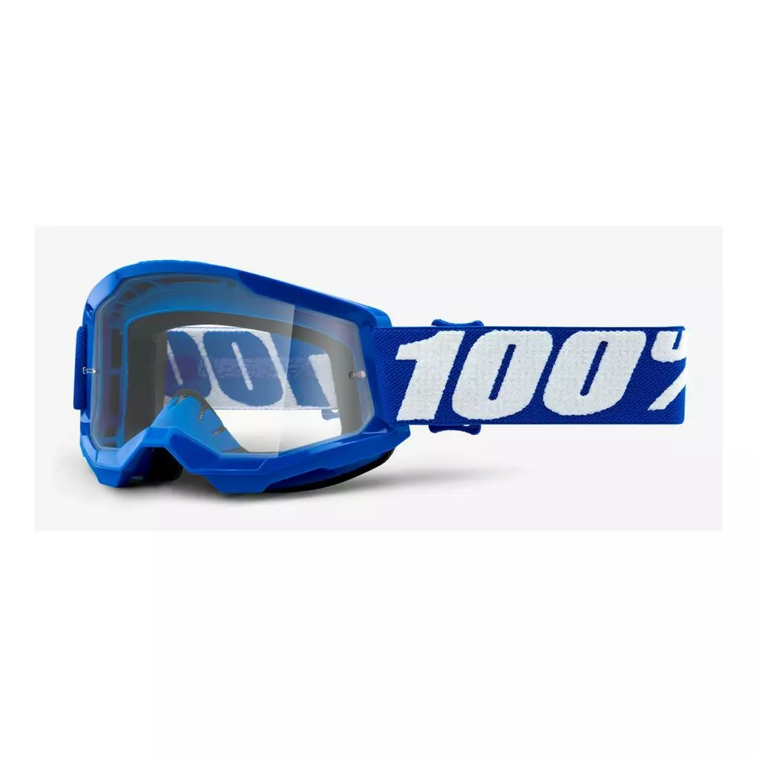 100% Ochelari de protecție pentru biciclete Junior STRATA 2 JUNIOR (lentilă transparentă anti-ceață, LT 88%-92%) blue STO-50521-101-02