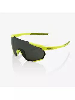 100% Ochelari sport RACETRAP (lentile negre cu oglindă, LT 11% + lentile transparente, LT 93%) soft tact banana STO-61037-004-61