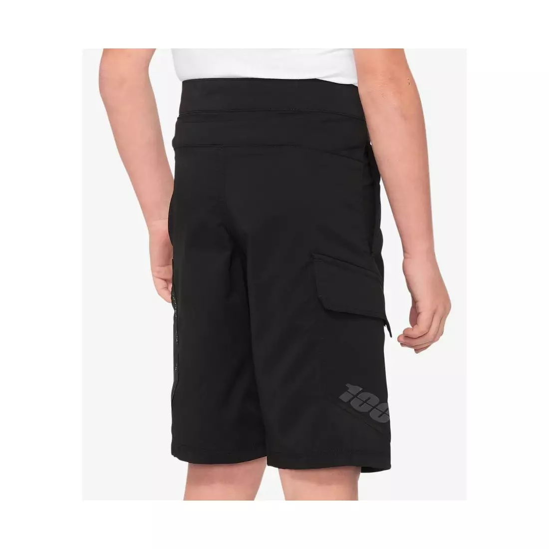100% Pantaloni scurți pentru ciclism junior RIDECAMP black STO-47901-001-22