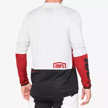 100% tricou de bărbați cu mânecă lungă pentru ciclism R-CORE X cherry black 
