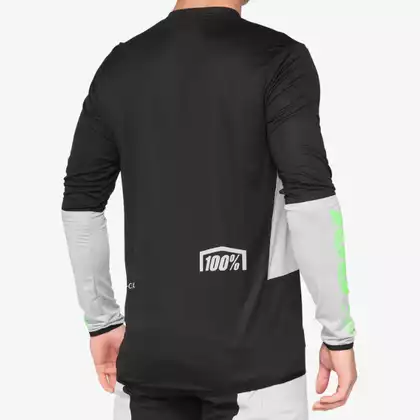 100% tricou de bărbați cu mânecă lungă pentru ciclism R-CORE X vapor black 