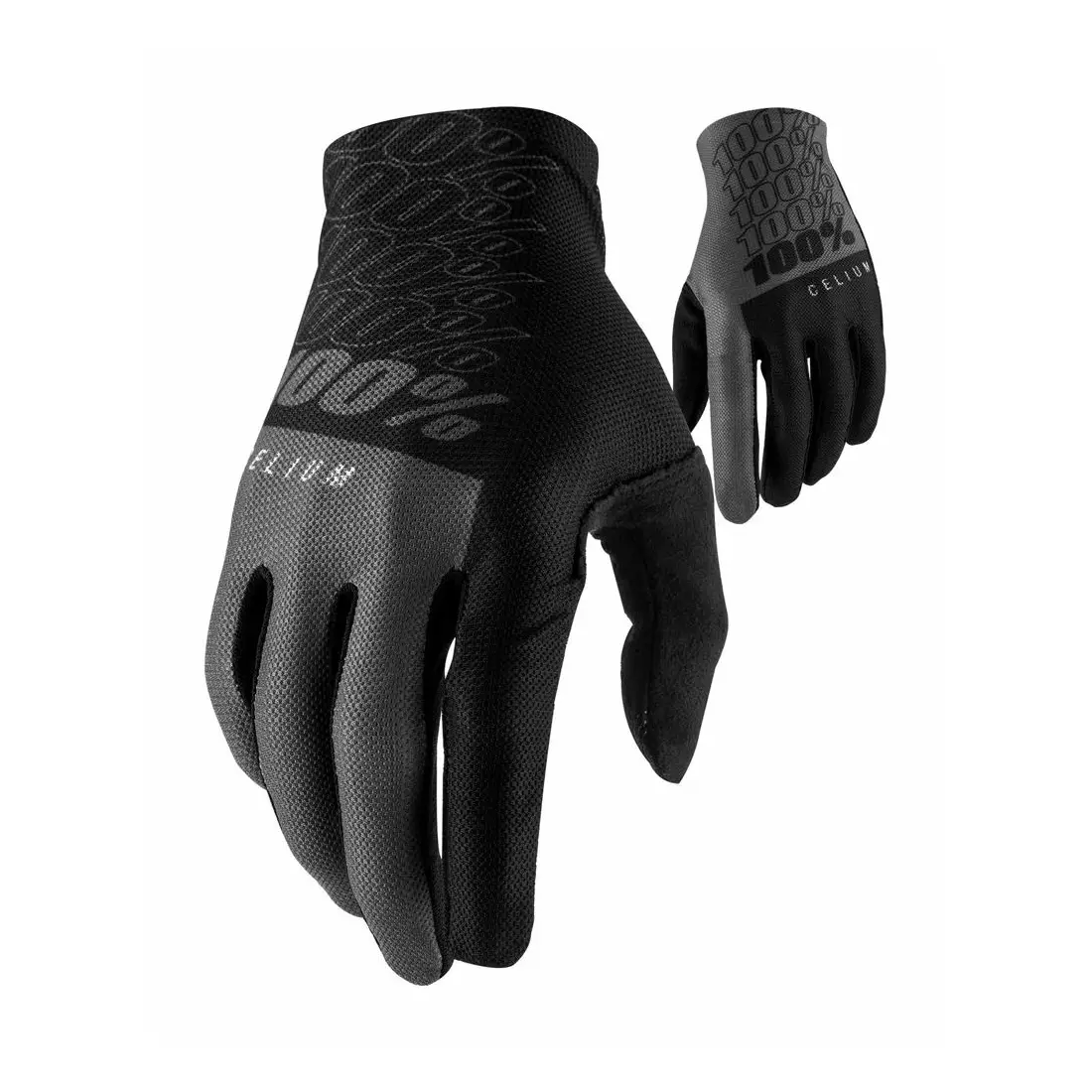 100% mănuși de ciclism pentru bărbați  CELIUM black grey STO-10005-057-12