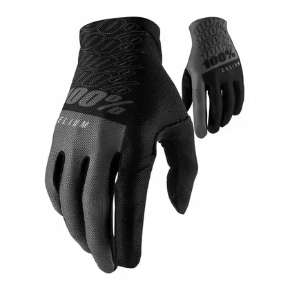 100% mănuși de ciclism pentru bărbați  CELIUM black grey STO-10005-057-12
