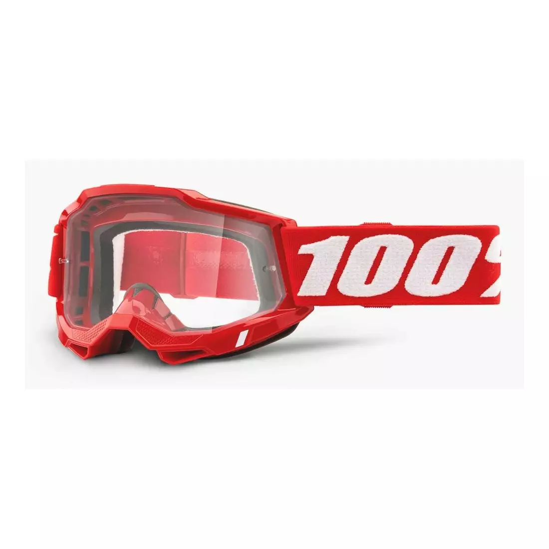 100% ochelari de protecție pentru bicicletă ACCURI 2 (lentile transparente anti-ceață, LT 88%-92%) red STO-50221-101-03