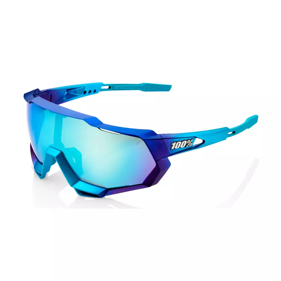 100% ochelari sportivi SPEEDCRAFT (blue multilayer mirror, LT 12% + clear glass, LT 93%) matte metallic into the fade STO-61023-390-69