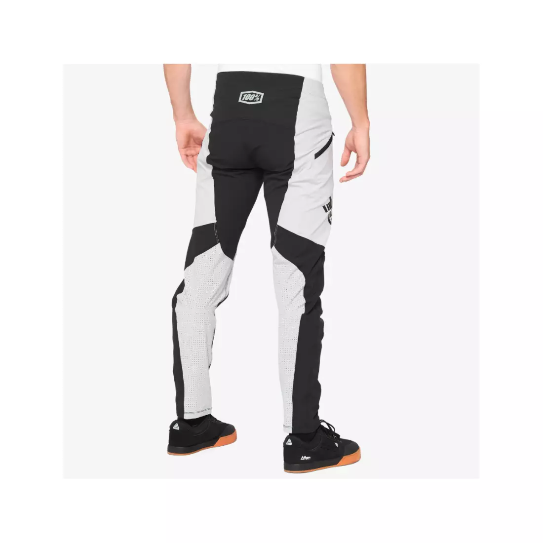 100% pantaloni de ciclism pentru bărbați R-CORE X alb-negru