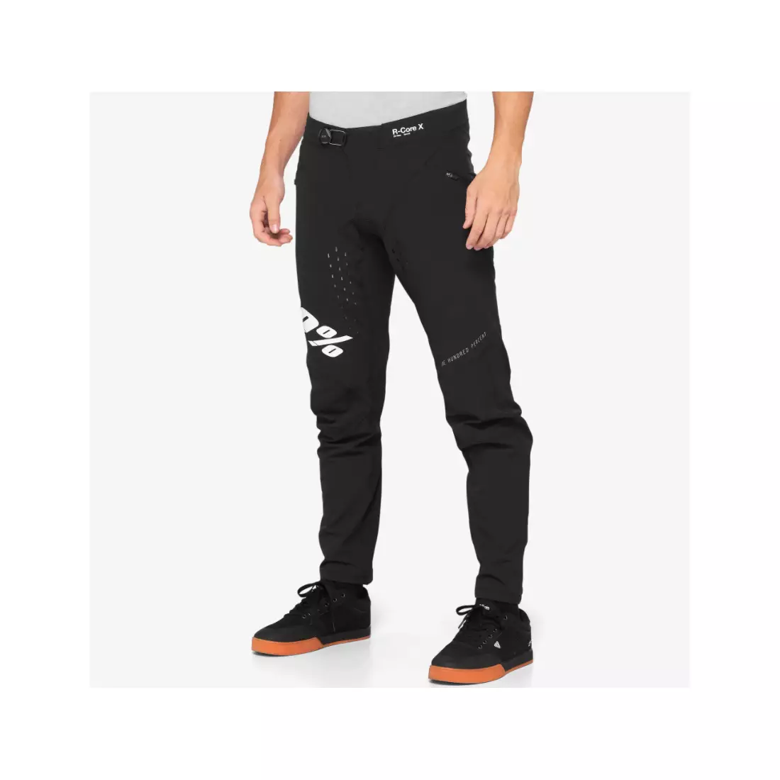 100% pantaloni de ciclism pentru bărbați R-CORE X black white 