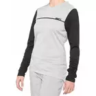 100% tricou de ciclism pentru femei cu mâneci lungi RIDECAMP grey black STO-44402-245-12