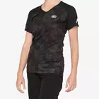 100% tricou sport pentru femei AIRMATIC black floral 