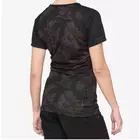100% tricou sport pentru femei AIRMATIC black floral 