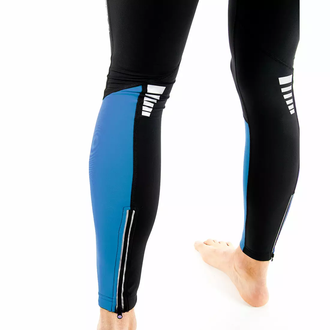 DEKO pantaloni de ciclism izolați, inserție de gel, bretele BLUE DKBT-2020