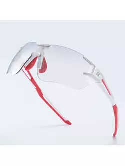 Rockbros 10126 ochelari de bicicletă / sport cu fotocromie alb-roșu