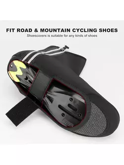 Rockbros protecții impermeabile pentru pantofi de ciclism negru LF1052-1