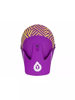 SisSixOne 661 RESET DAZZLE PURPLE Cască de bicicletă fullface violet și galben 