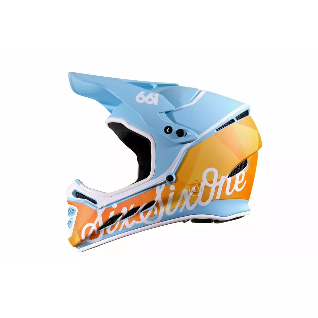 SisSixOne 661 RESET GEO BLORANGE MIPS Cască de bicicletă fullface albastru-portocaliu 
