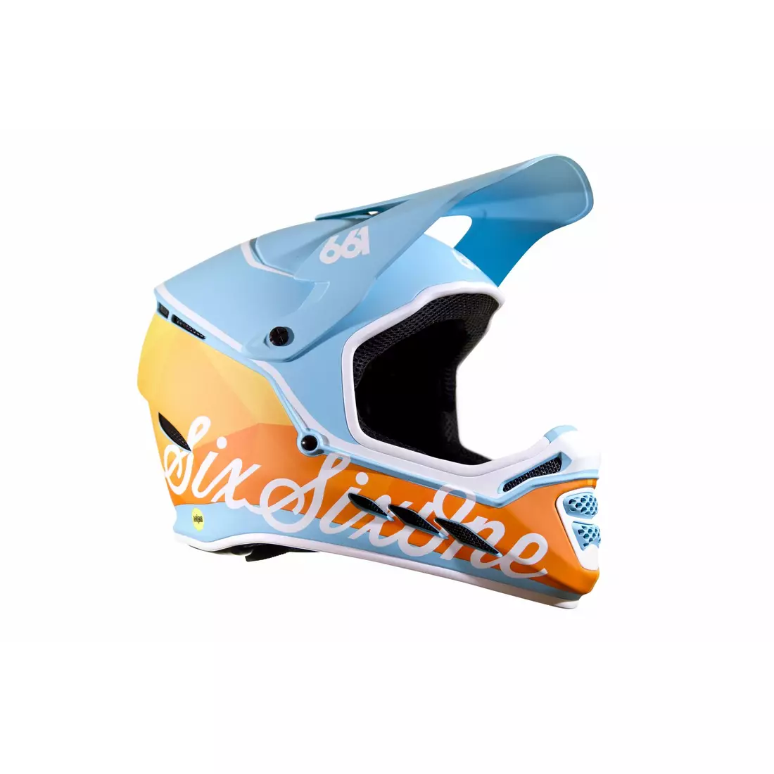 SisSixOne 661 RESET GEO BLORANGE MIPS Cască de bicicletă fullface albastru-portocaliu 