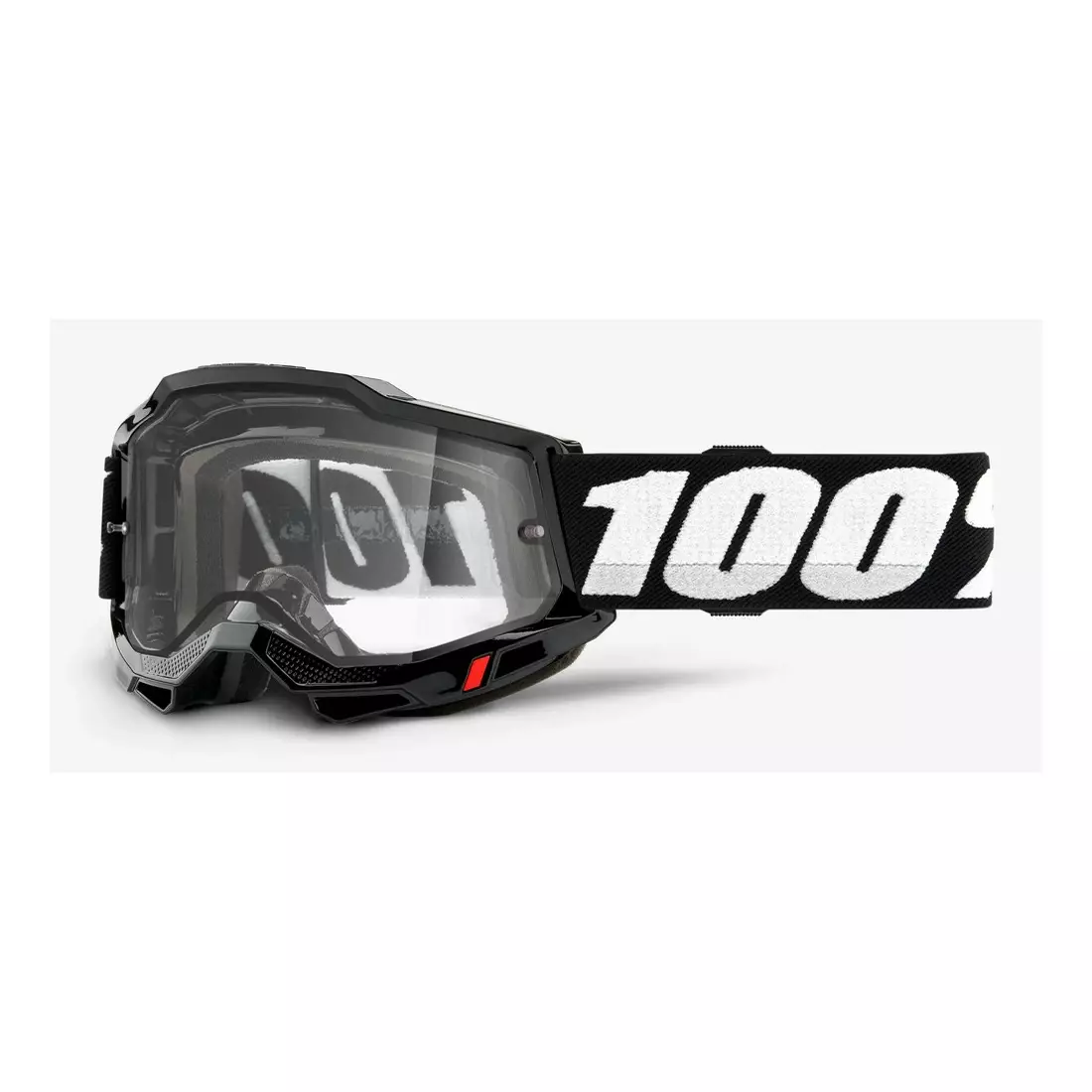 100% ochelari de protecție pentru biciclete ACCURI 2 ENDURO MOTO BLACK (Geamuri duble transparente) 1STO-50221-501-01