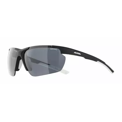 ALPINA ochelari sportivi DEFFY HR BLACK  S3 black matt-white A8657431