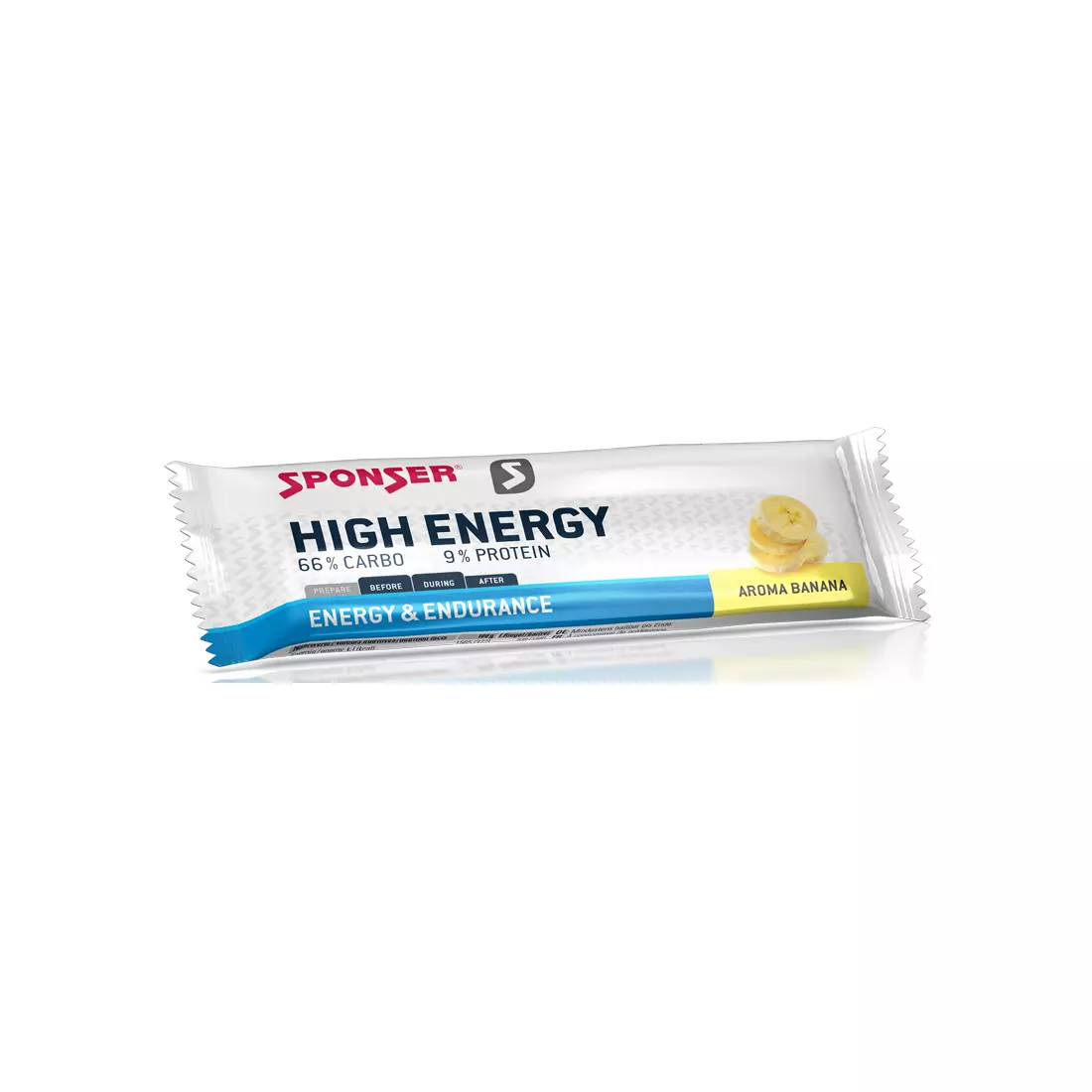 Energy bar SPONSER HIGH ENERGY BAR banana (cutie 30 x 45 g)