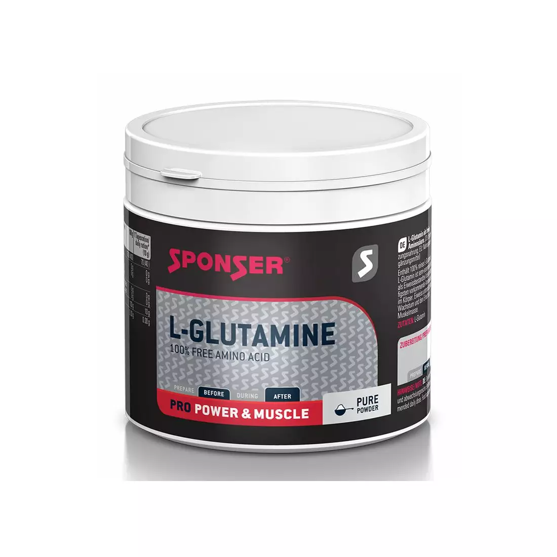 Glutamina pură SPONSER L-GLUTAMINE 100% PURE cutie 350g 