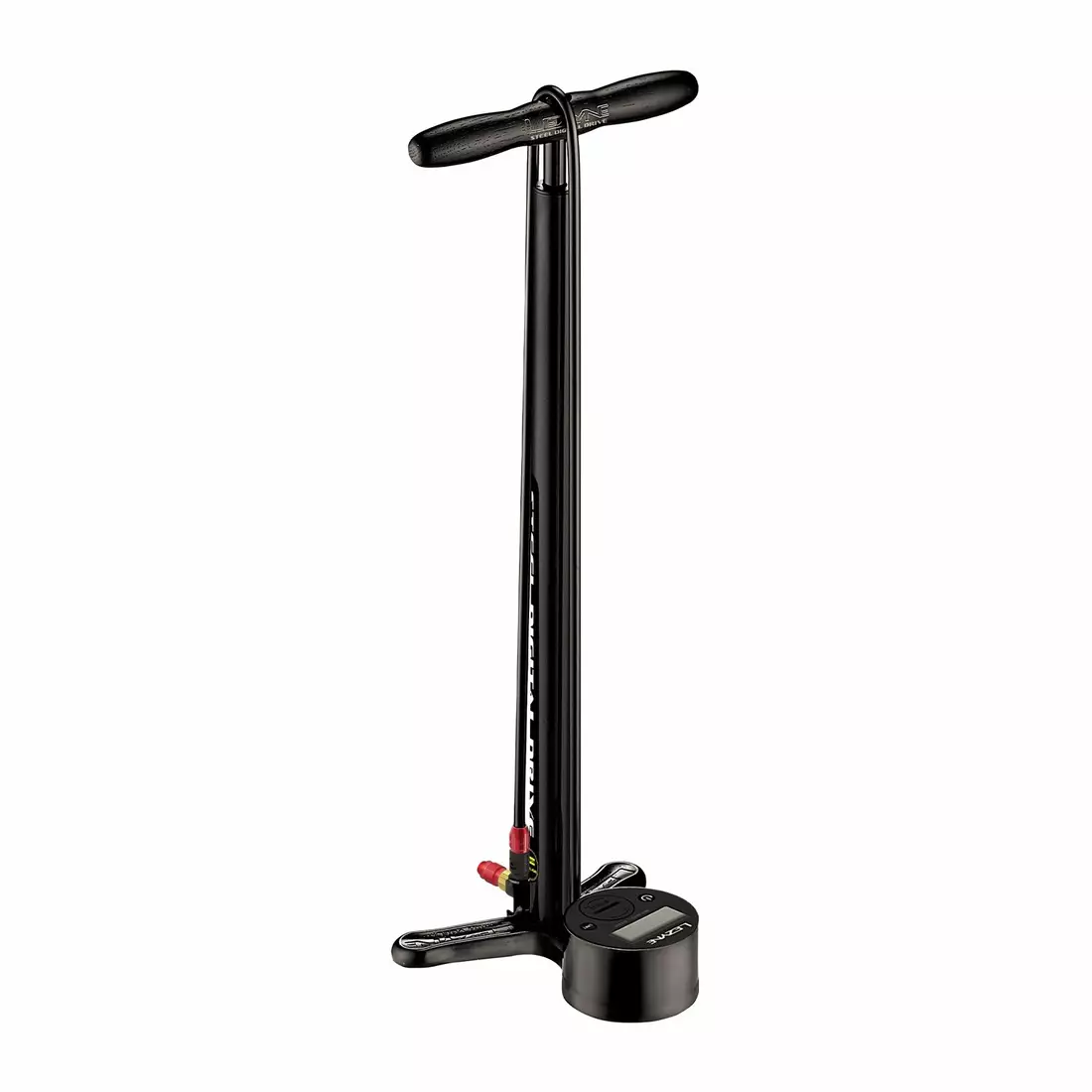 LEZYNE pompa de podea pentru bicicletă STEEL DIGITAL DRIVE ABS-1 PRO CHUCK 220psi negru LZN-1-FP-SDDR-V504