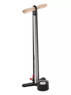 LEZYNE pompa de podea pentru bicicletă STEEL FLOOR DRIVE ABS-1 PRO CHUCK 220psi argint LZN-1-FP-SFLDR-V706
