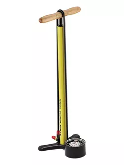 LEZYNE pompa de podea pentru bicicletă STEEL FLOOR DRIVE ABS-1 PRO CHUCK 220psi galben LZN-1-FP-SFLDR-V716