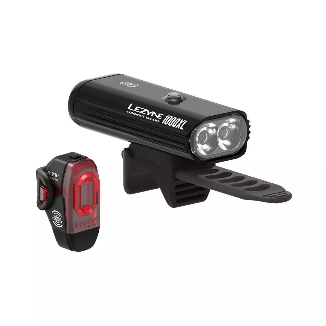 LEZYNE set de lumini pentru biciclete CONNECT SMART 1000XL / KTV PRO SMART DRIVE negru LZN-1-LED-32P-V104