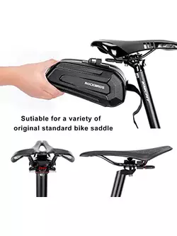 Rockbros Hard Shell geantă de șa pentru bicicletă cu clemă 1,5l negru  B69