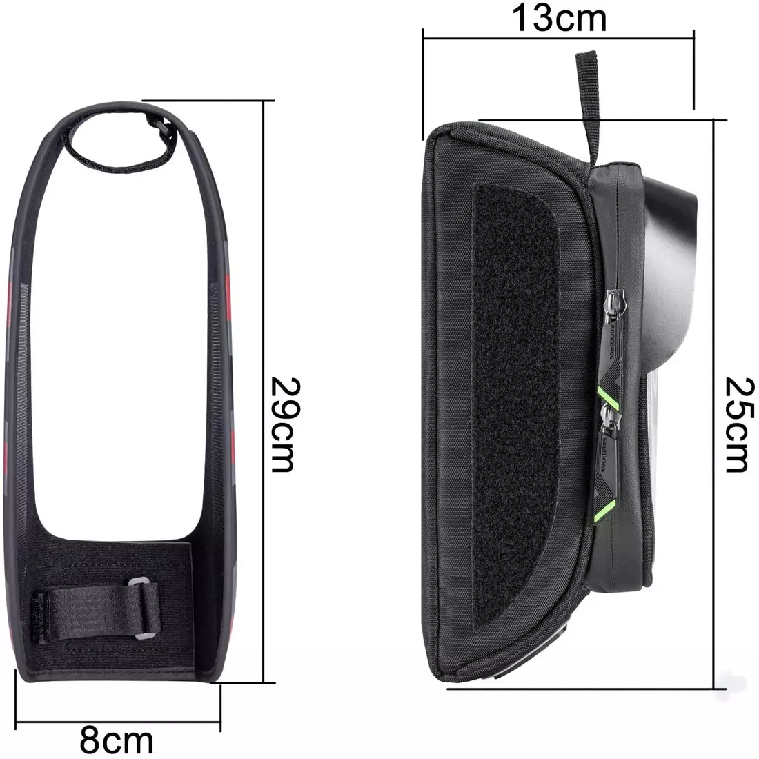 Rockbros geantă pentru telefon cu ramă, negru-gri 021-1GR