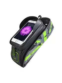 Rockbros geantă pentru telefon cu ramă, negru și verde 021-1G