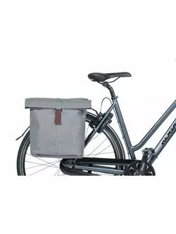 BASIL panniers spate pentru biciclete CITY DOUBLE BAG 32L grey melle 18072