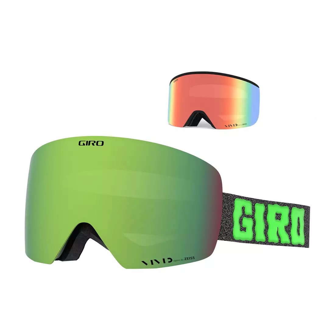 Ochelari de schi/snowboard de iarnă GIRO CONTOUR GREEN COSMIC SLIME (VIVID-Carl Zeiss EMERALD 22% S2 + VIVID-Carl Zeiss INFRARED 62% S1) GR-7119486