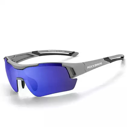 Rockbros 10117 okulary sportowe z polaryzacją + wkładka korekcyjna black-grey 