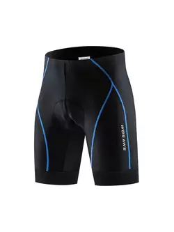 WOSAWE BL111-L pantaloni scurți pentru bărbați fără bretele, tampon cu gel, negru și albastru