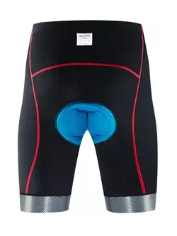WOSAWE BL111-R pantaloni scurți pentru bărbați, fără bretele, tampon cu gel, negru și roșu