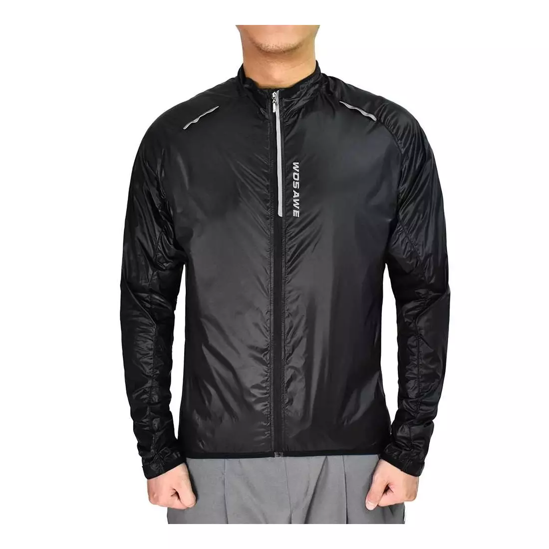 WOSAWE BL243-B jachetă ultra-ușoară pentru bărbați, negru