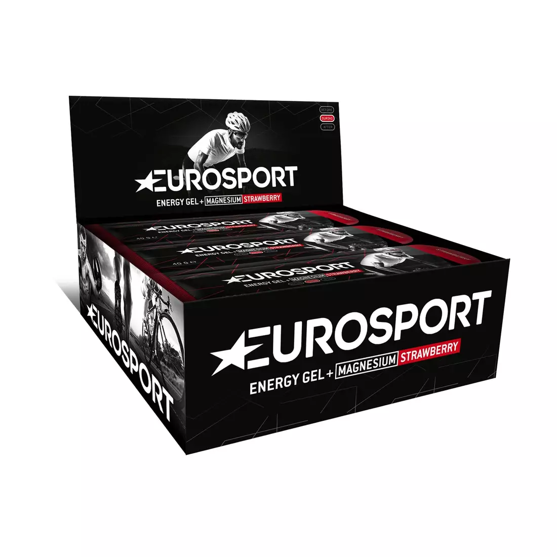 EUROSPORT gel energetic NUTRITION căpșună +magneziu 40g 20 bucăți E0028