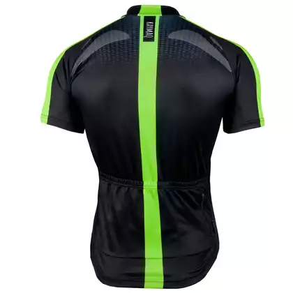 KAYMAQ DESIGN M63 tricou de bărbați pentru ciclism, cu mânecă scurtă, galben fluor